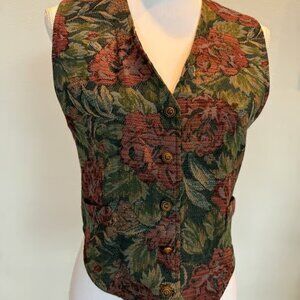 Vintage Tapestry Vest | M | EUC | Floral